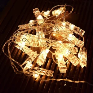 شريط إضاءة بمشبك للصور